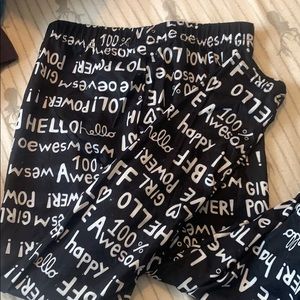 cute worded leggings
